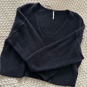 Free People V-Neck Cropped Sweater